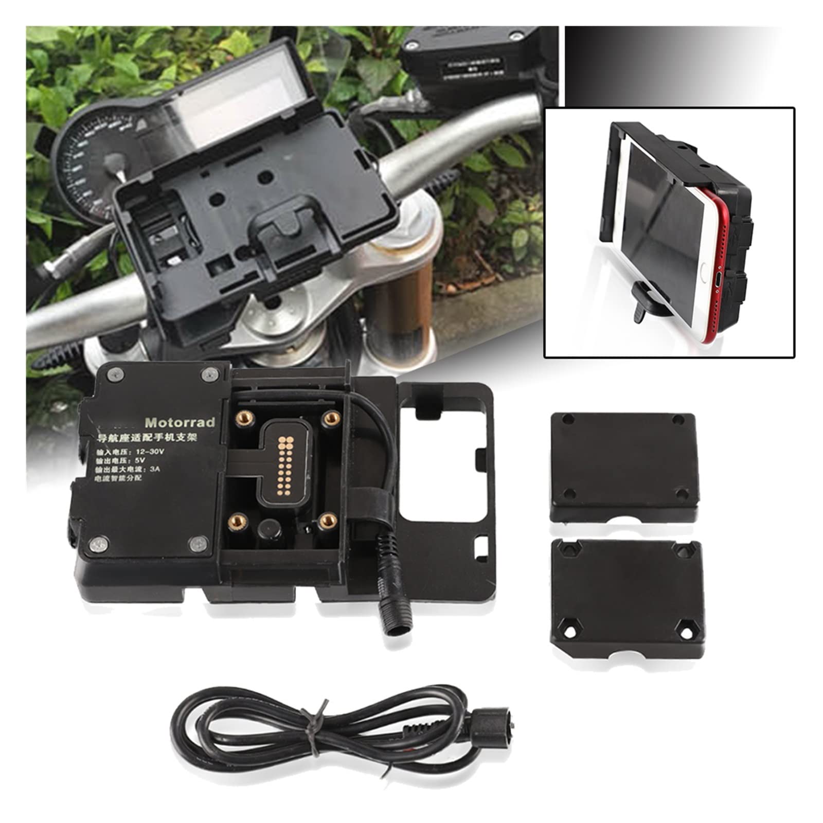 Compatible con BMW R 1200 1250 GS ADV GS LC, Soporte de navegación for Carga de teléfono móvil for Motocicleta, Soporte R1200GS R1250GS 2012-2020 2021 2019