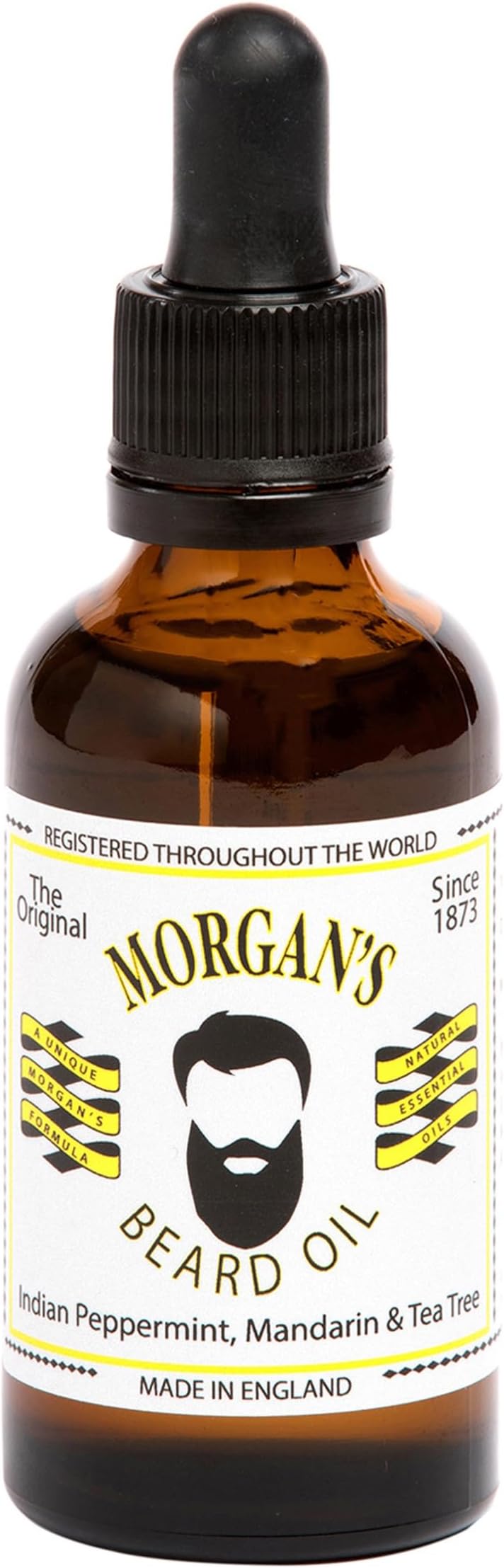 Morgan's Pomade Beard Oil Nourishing Beard Oil with Indian Peppermint, Mandarin & Tea Tree – Softens, Hydrates & Refreshes Facial Hair – Vegan & Cruelty-Free, 50ml