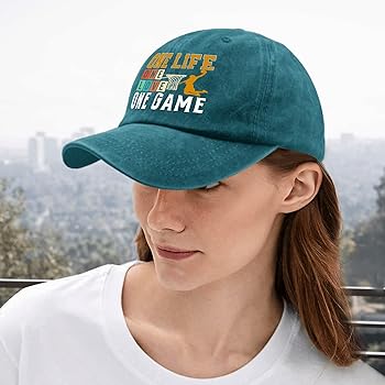 Amazon.com: One Life One Love One Game Cap Travel Hat Cyan