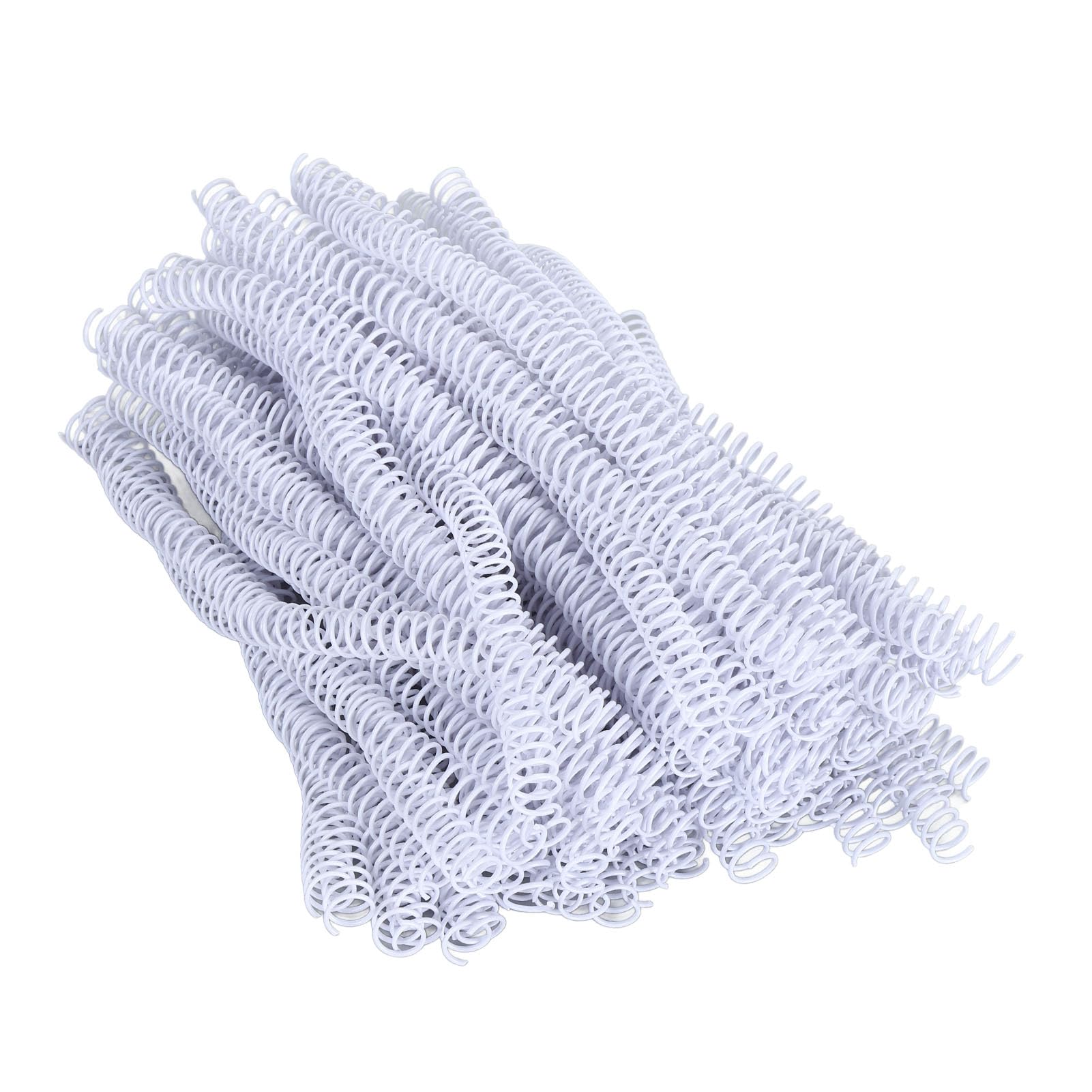 Dorso di rilegatura a filo singolo, bobine di rilegatura a spirale con 48 denti, passo 4:1, diametro 14,3 mm per capacità di 115 fogli, bobine di rilegatura in ferro da 100 pezzi (Bianca)