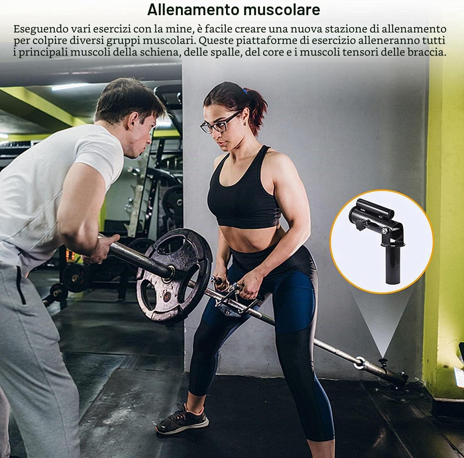 Landmine 50 mm 28mm T-Bar Row, piattaforma per timoni a 360°, piattaforma di serie, adatta per manubri Olympic da 2" e 1"