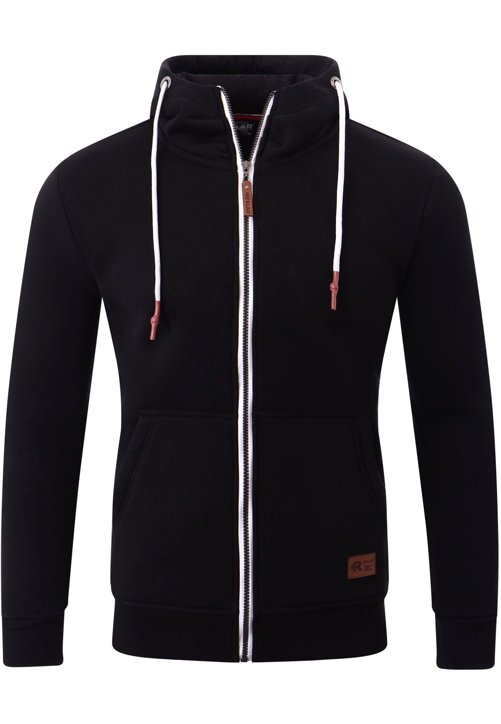 Reslad Sweatjacke Herren Kapuzenpullover | Hoodie Männer Zipper Pullover mit Kapuze Bequeme Baumwolle RS-1006