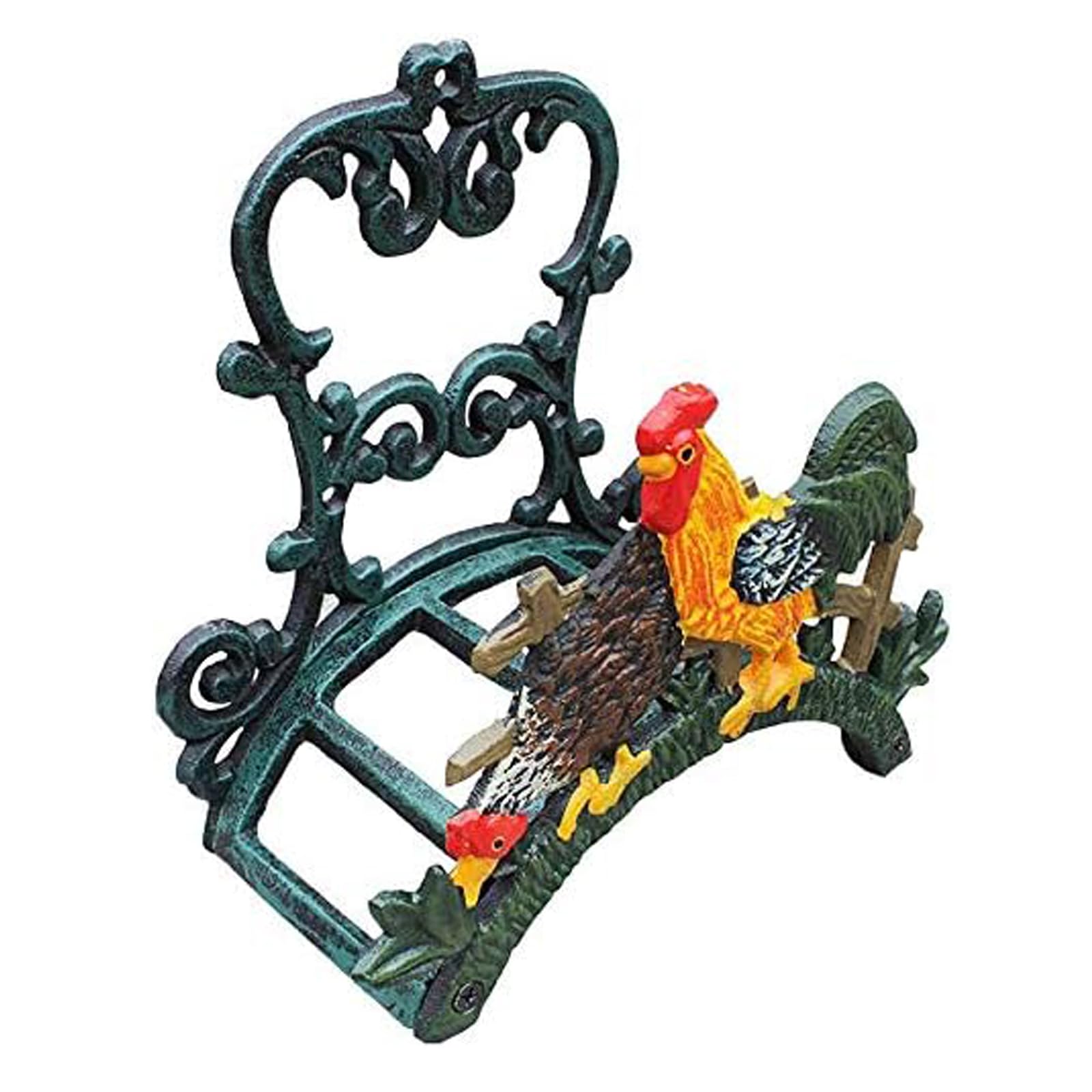 ANZAGA Soporte para Manguera de jardín de Hierro Fundido Resistente | Colgador de Manguera de Agua montado en la Pared,B