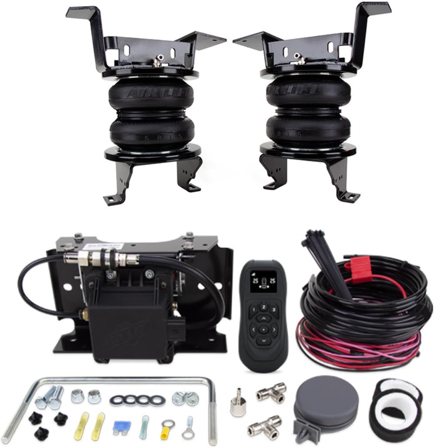 Air Lift LoadLifter 7500 XL Ultimate Air Spring Kit & WirelessAir 2nd Gen Compressor EZ Mount fits 2020-2026 Silverado Sierra 2500HD 3500HD 4WD | Dual-Path | Includes TrendsAuto Decal