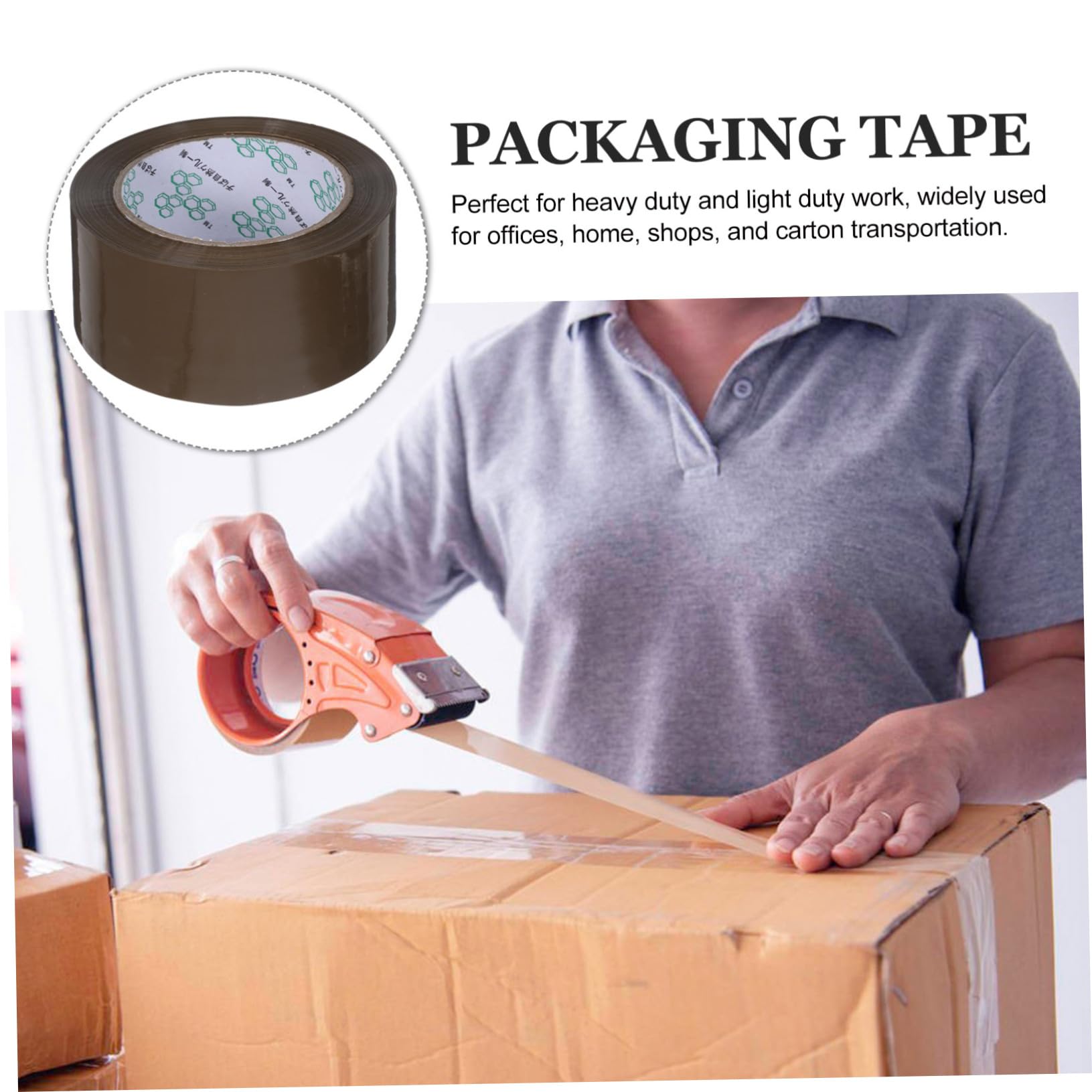 5rotoli Nastro Adesivo per Imballaggio Sigillante per Scatole Spedizione Resistente per Imballaggio e Traslochi