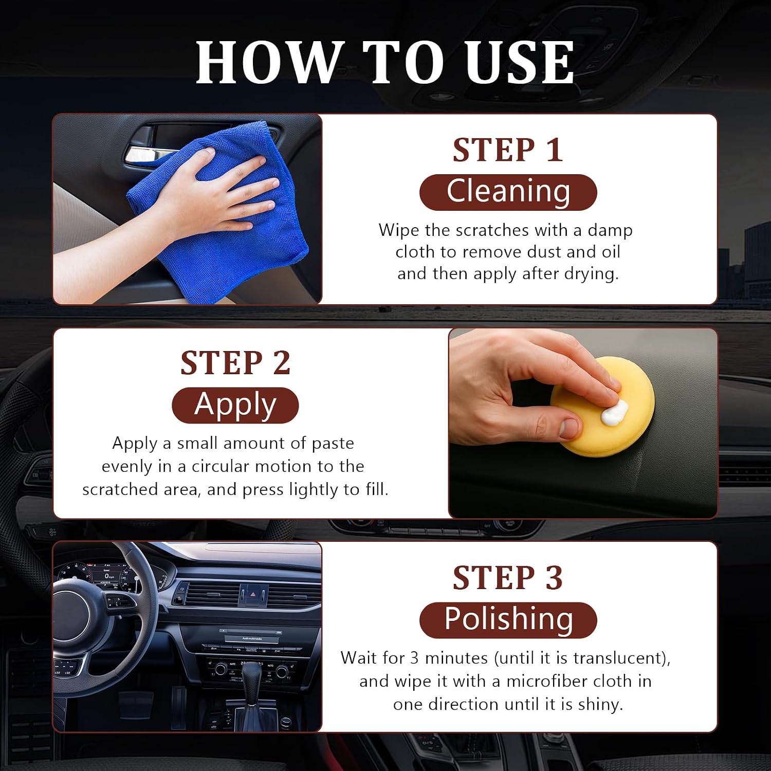 DIMOT Car Scratch Repair Kit, Car Scratch Remover For Plastic- 4.23 Oz