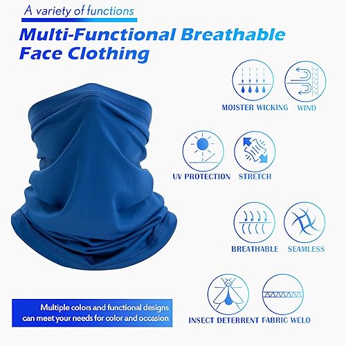 Miniatura 3 de Bufanda transpirable para el cuello, máscara facial para hombres y mujeres, senderismo, ciclismo, deportes, pesca, protección solar UV bandana