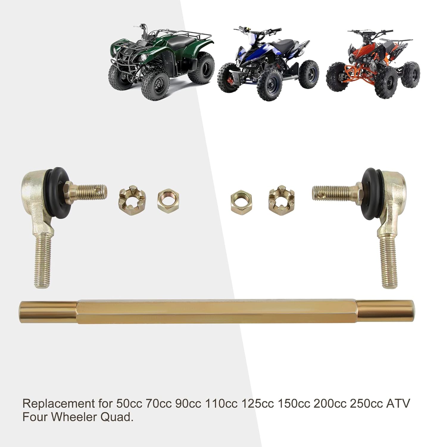 GOOFIT 240mm Tie Rod Assembly for 50cc 70cc 90cc 110cc 125cc 150cc 200cc 250cc ATV Four Wheeler Quad