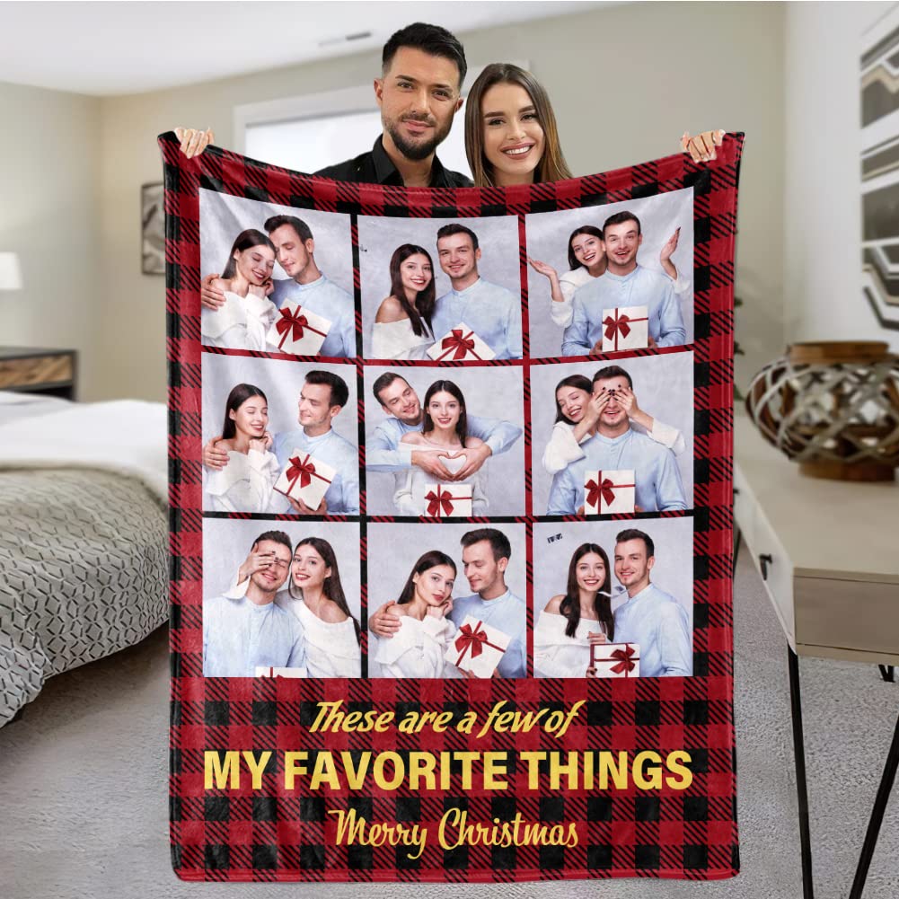 MeMoShe Custom Blankets with Photos Personalized Couples Gifts Customized Picture Blanket I Love You Gifts Birthday Gift for Wife Husband Girlfriend Boyfriend