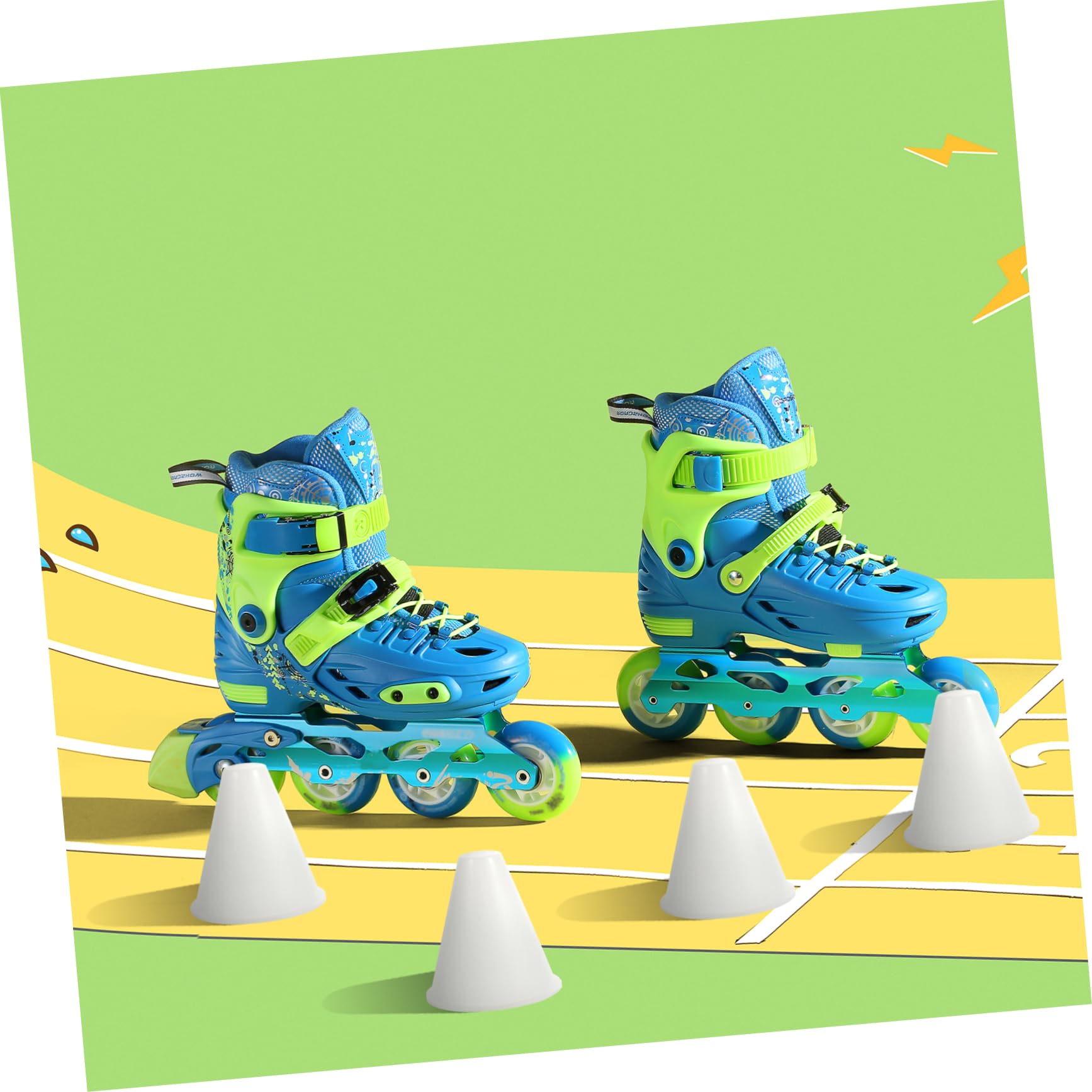 VICASKY 1Set Luminous Skating Marker Cones Training Tools Storage Bag Durable Agility Training Cones for Sports Practice Stable and Lightweight