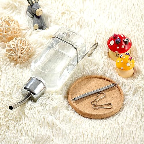 Miniatura 6 de Botella de agua para animales pequeños, dispensador de agua sin goteo, fuente de hidratación por gravedad, alimentador para perros, gatos, conejos,