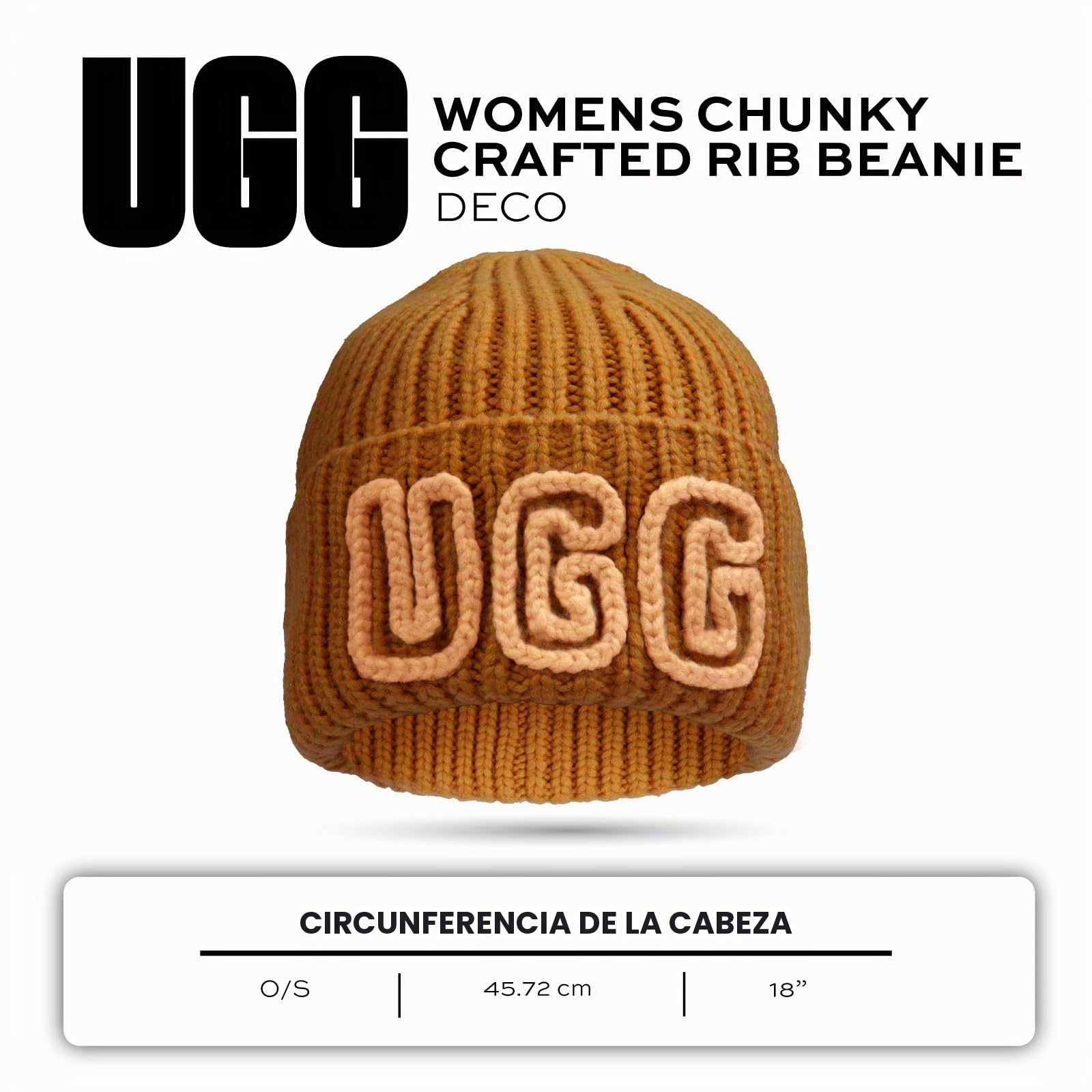 UGG Chunky Crafted Rib Beanie Gorro para Mujer