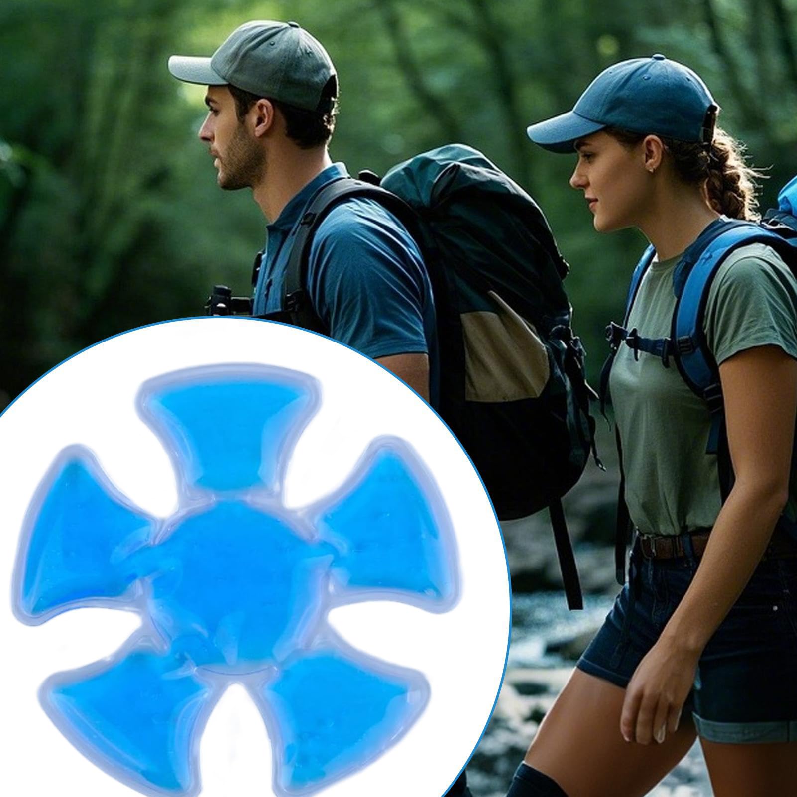 Compresa de refrigeración de gel refrigerante para sombreros - Tapa de casco reutilizable, almohadilla de refrigeración para casco transpirable, para deportes y camping