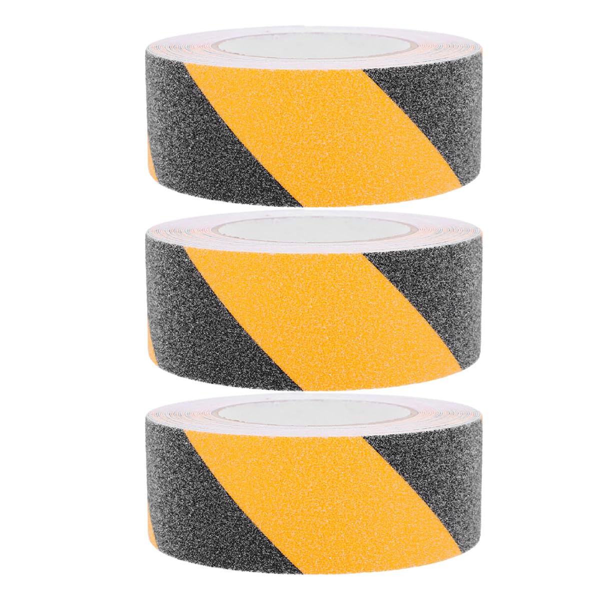 Veemoon 3 Rouleaux Bande Antidérapante Adhésive Ruban de Sécurité avec Marquages Avertissement pour Escaliers et Salles de Bain Tapis de Sol Auto Adhésif PVC Mat Dérapant