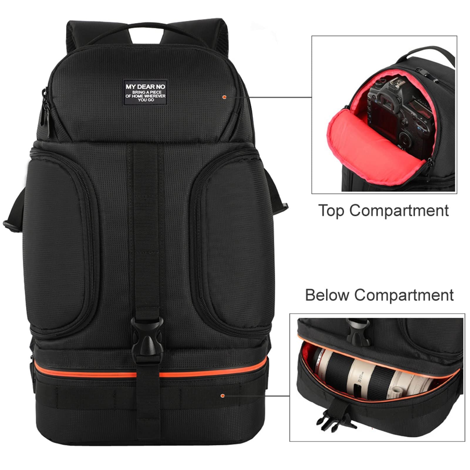 SLR Wodoodporny plecak na aparat, torba na statyw z reflektorem, odpowiednia do torby na laptopa o przekątnej 15,6 cala, zdjęcia SLR, nadaje się do Canon Fit for Nikon Fit for Sony Camera Bag
