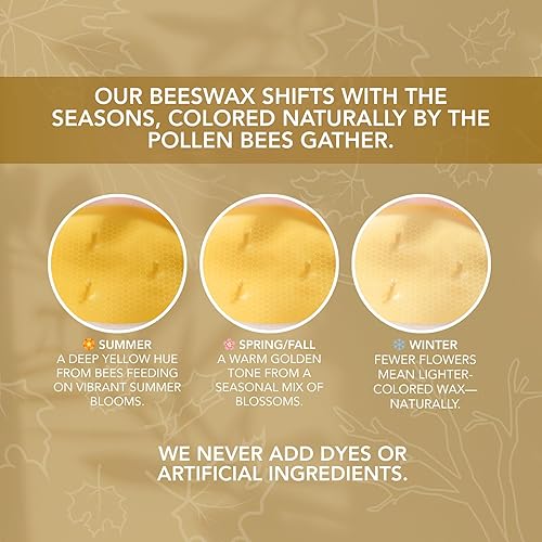 Miniatura 7 de Claricomb - Vela de cera de abeja pura, 30 horas de larga combustión, diseño clásico, velas aromáticas no tóxicas para decoración del hogar y