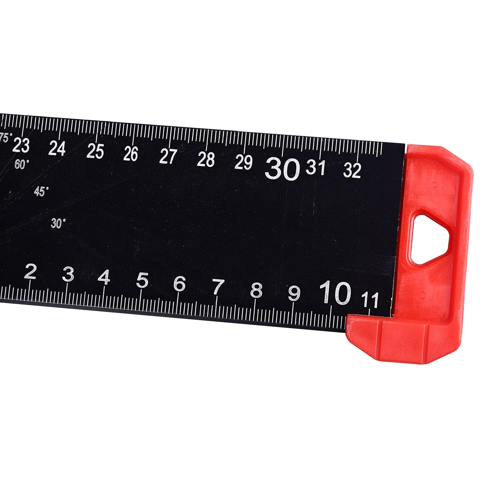 Outil de Mesure Carré en T Réglable pour Disposition 2 en 1 Règle d'Angle en Alliage d'Aluminium Charpentier 60 cm Noir