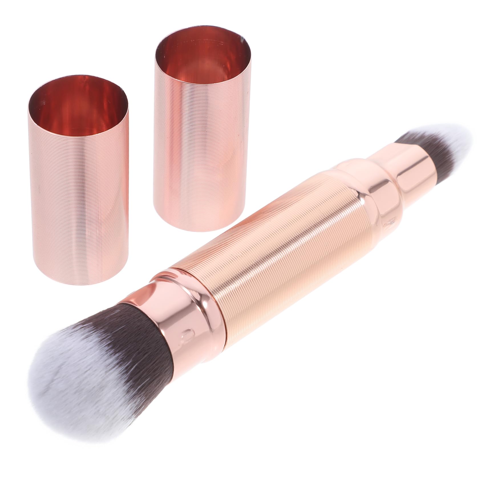 NULYLU Dual-ended Retractable Makeup Brush Set for Face Blush Loose Powder Concealer Brush