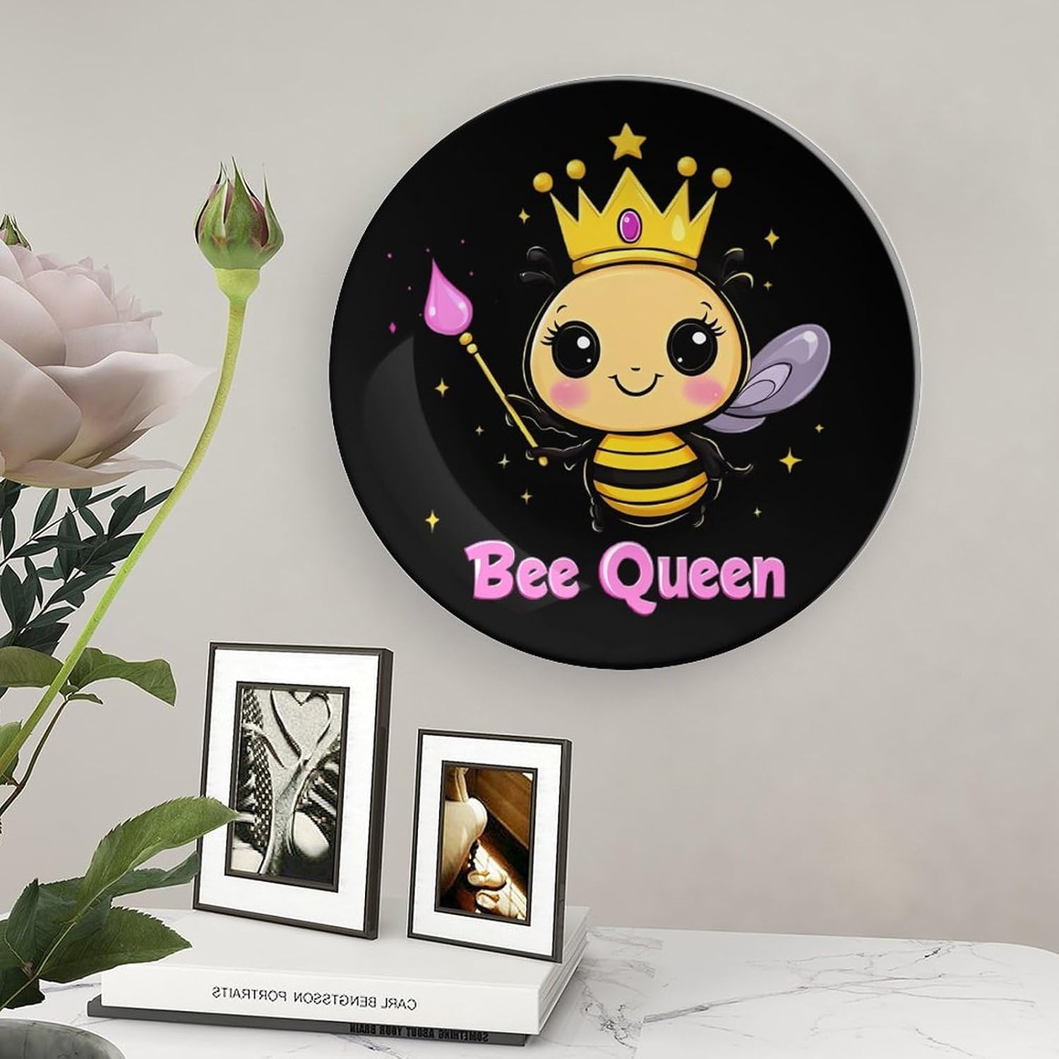 Queen and Bee Bone China Decorative Porcelain Plates Dinnerware Ornaments