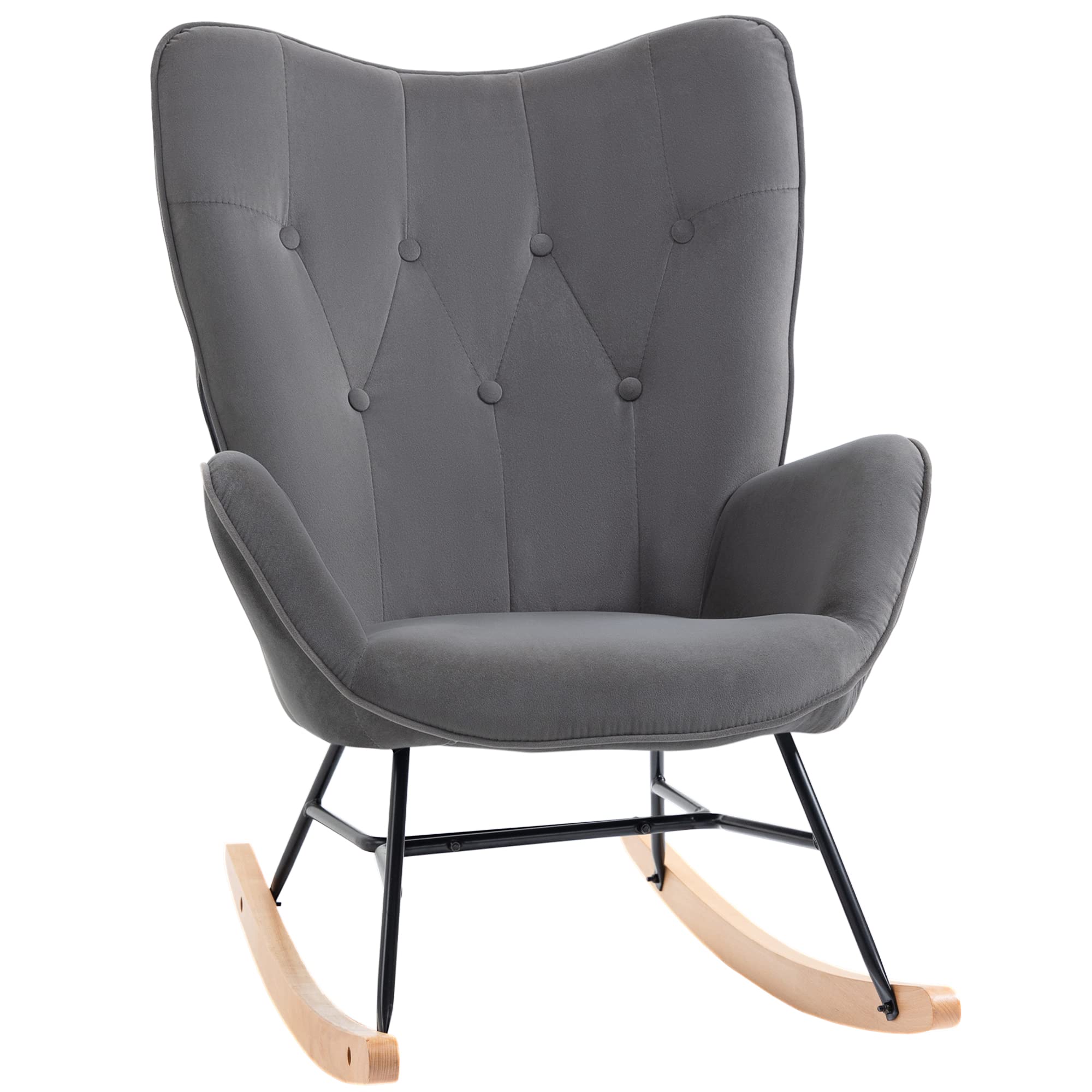 HOMCOM Elektrischer Aufsteh-Sessel, Weicher, samtartiger Stoff, USB-Anschlüsse