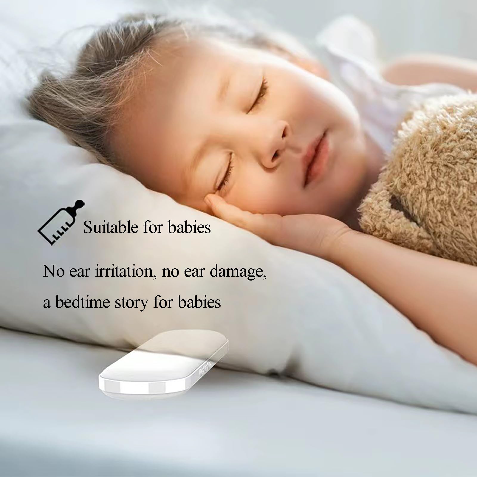 Altoparlante Bluetooth per Cuscino, Altoparlante Stereo a conduzione ossea Bluetooth per Musica Senza Fili per Dormire, per Dormire profondamente, per Chi Dorme di Lato