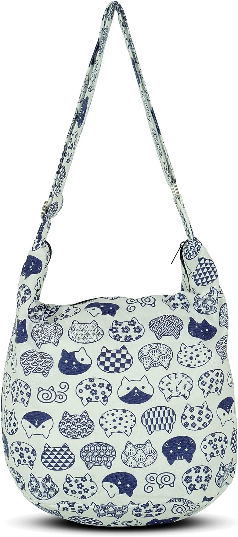 Hippie Boho Crossbody Bag for Women – Handmade Cotton Sling Messenger Purse | Lightweight Earthy Style Everyday Shoulder Bag