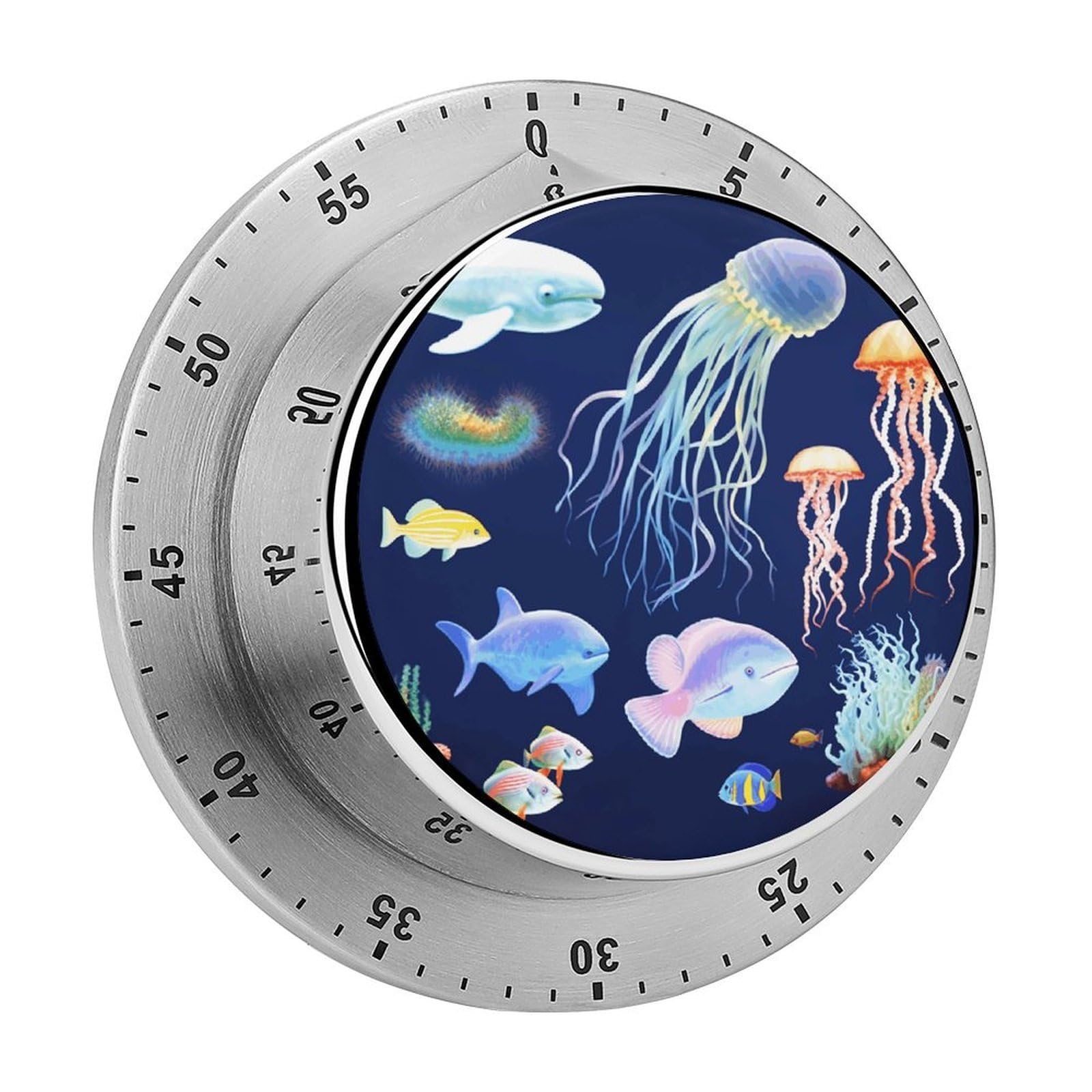 Temporizador mecánico de cocina de 60 minutos analógico, imán potente para nevera