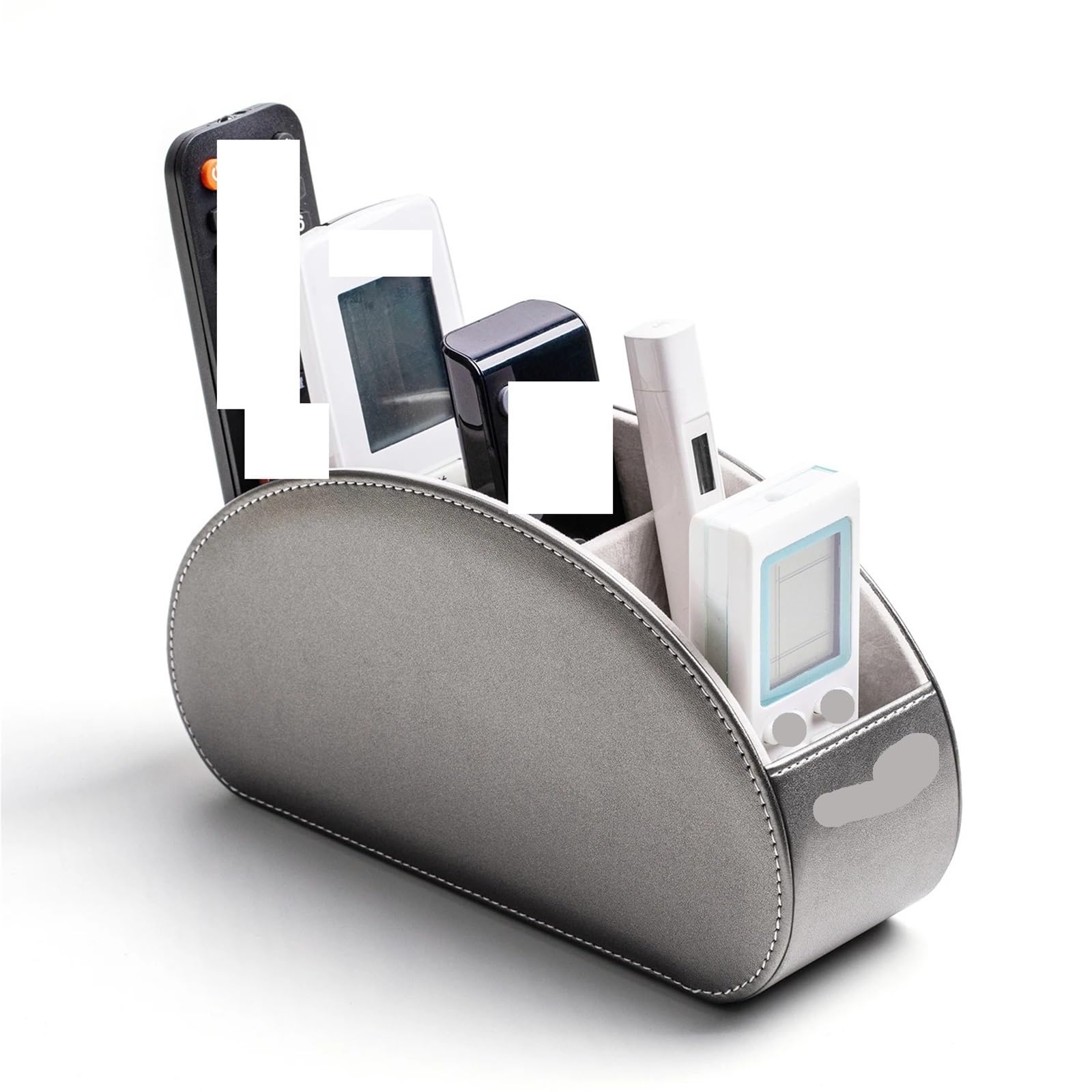 Organisateur De TéLéCommande Boîte de rangement en cuir, organisateur de télécommande, boîte de rangement de téléphone et de télévision, boîte de rangement de bureau, boîte de rangement de cosmétiques