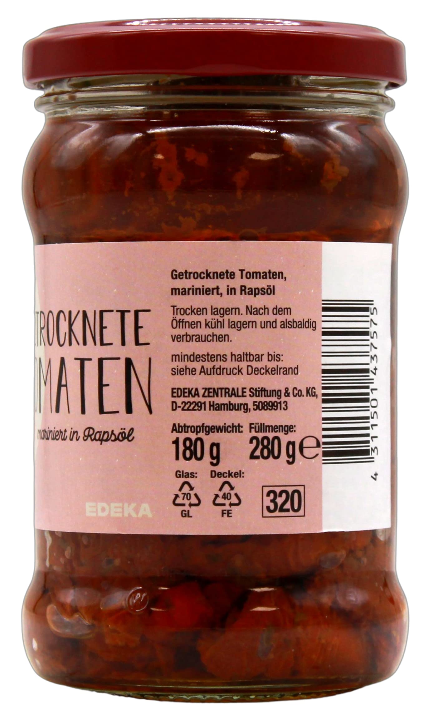Gut & Günstig getrocknete Tomaten mariniert in Öl, 12er Pack (12 x 180g) Lebensmittel & Getränke