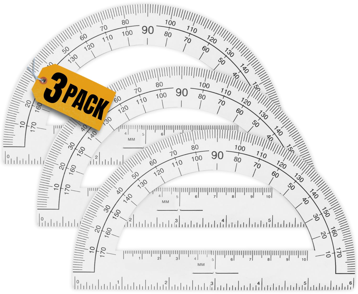 Protractor Maty Snapklik.com : 1InTheOffice Plastic Protractor, Math Protractors ...
