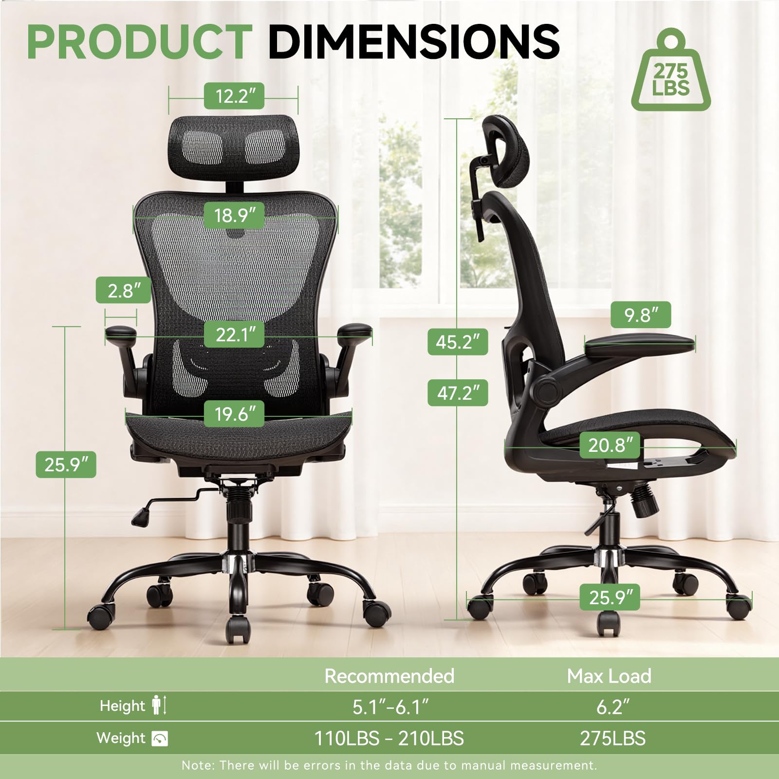 Gtplayer Bürostuhl Ergonomisch – Bild 8