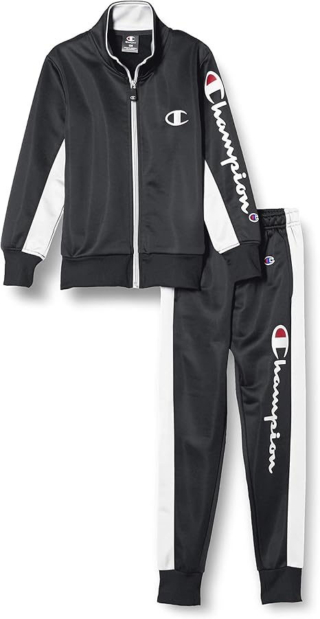 Amazon Co Jp チャンピオン ジャージ上下セット トレーニングスーツ ボーイズ スポーツ Ckstsw07 ブラック 160 服 ファッション小物
