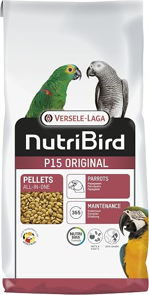 VERSELE-LAGA - NutriBird P15 Original - Granulado extrusionado - Alimento de Mantenimiento para Loros - Monocolor - 10kg - 1