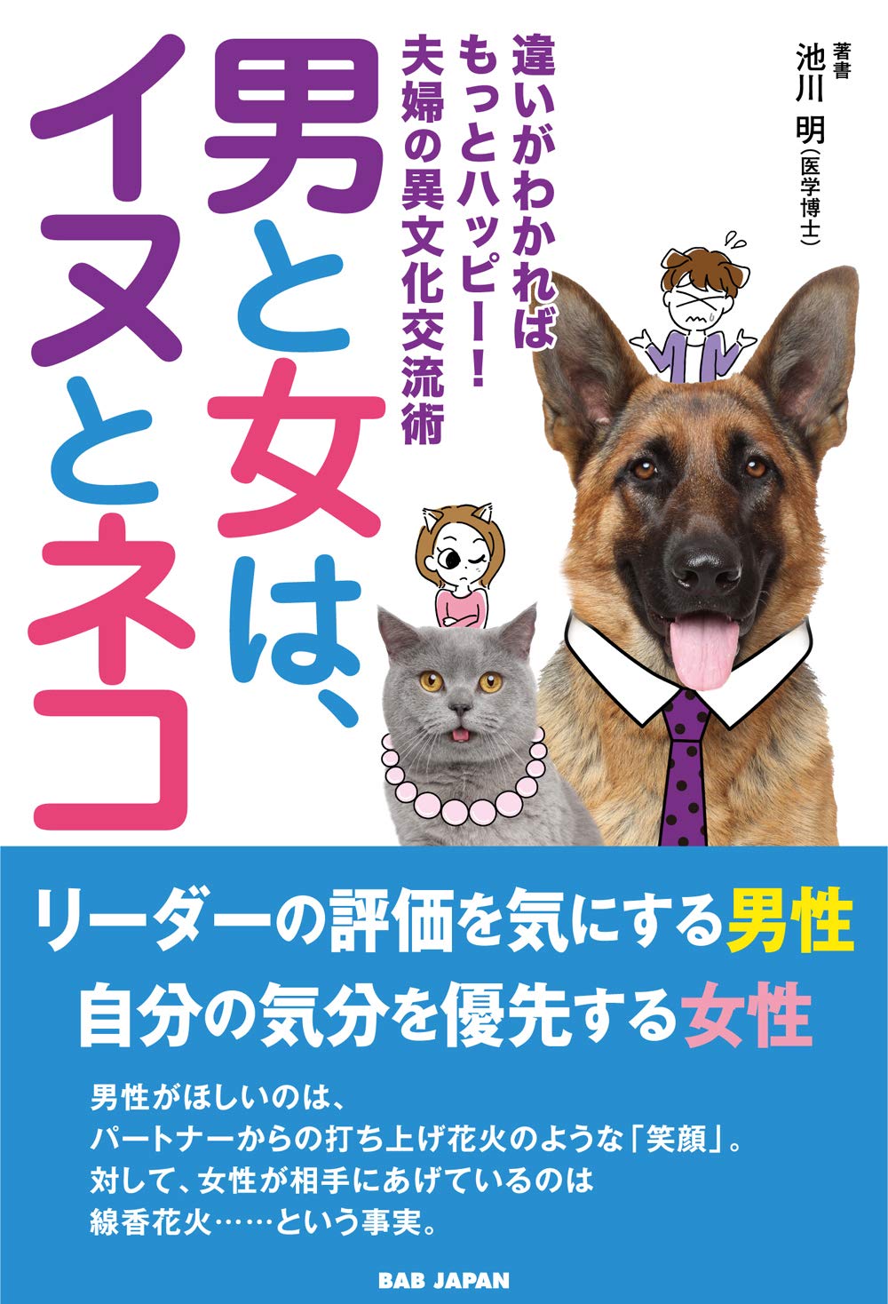 男と女は イヌとネコ 違いがわかればもっとハッピー 夫婦の異文化交流術 明 池川 本 通販 Amazon