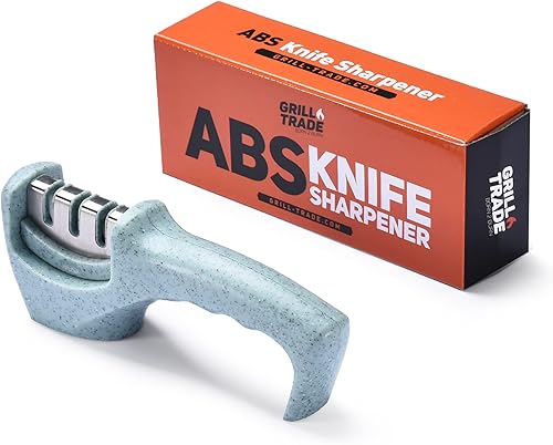 Miniatura 1 de Grill Trade Kit de afilado de cuchillos de cocina 3 en 1, kit portátil y manual para cuchillos y tijeras, herramienta afilada para accesorios de