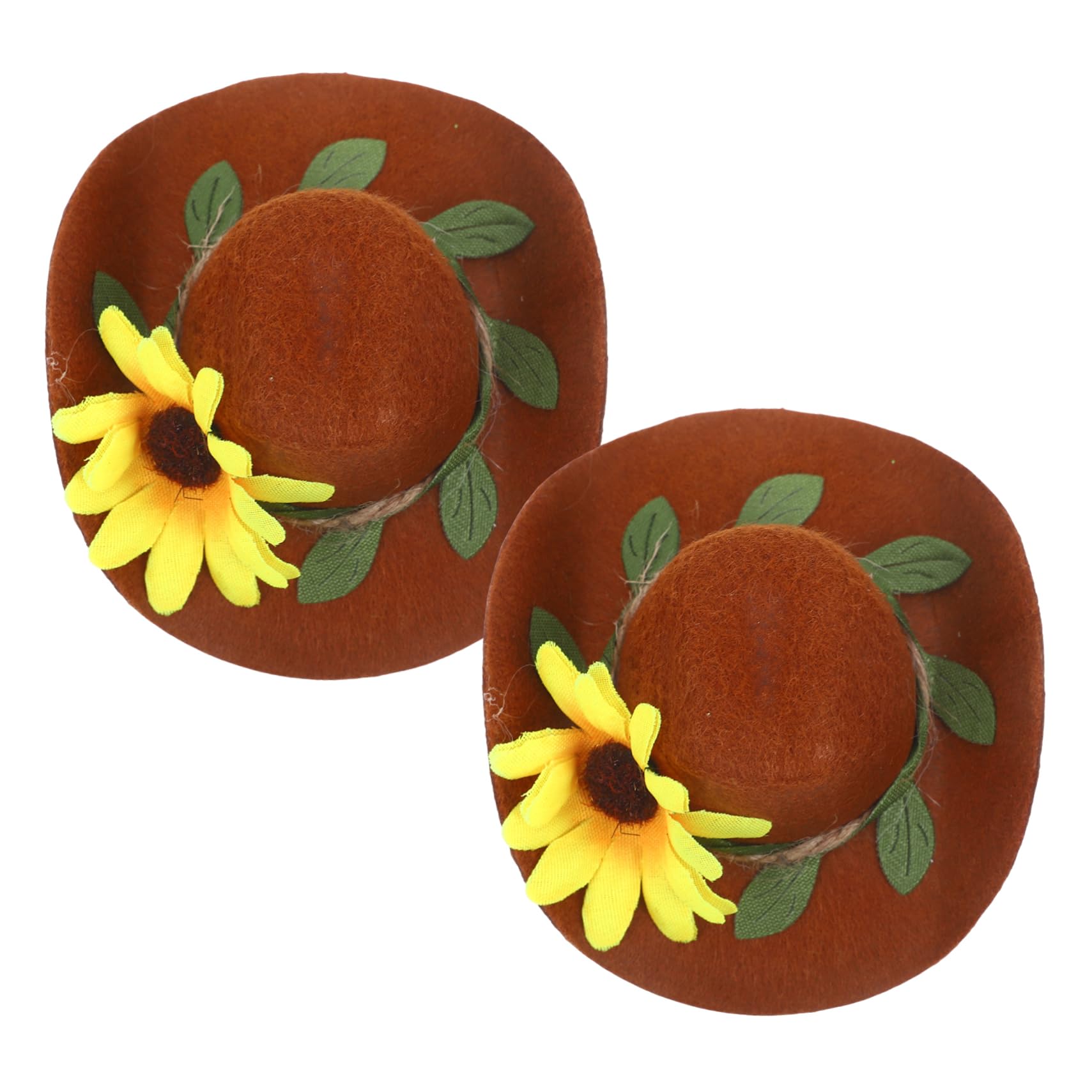 WHAMVOX 10 Pcs Party Decoration Wine Bottle Caps Bottle Toppers Mini Western Hats Cowgirl Hat Bottle Cover Cowboy Cake Topper Candy Decor Bottle Caps for Crafts Costume Bottles Funny Felt