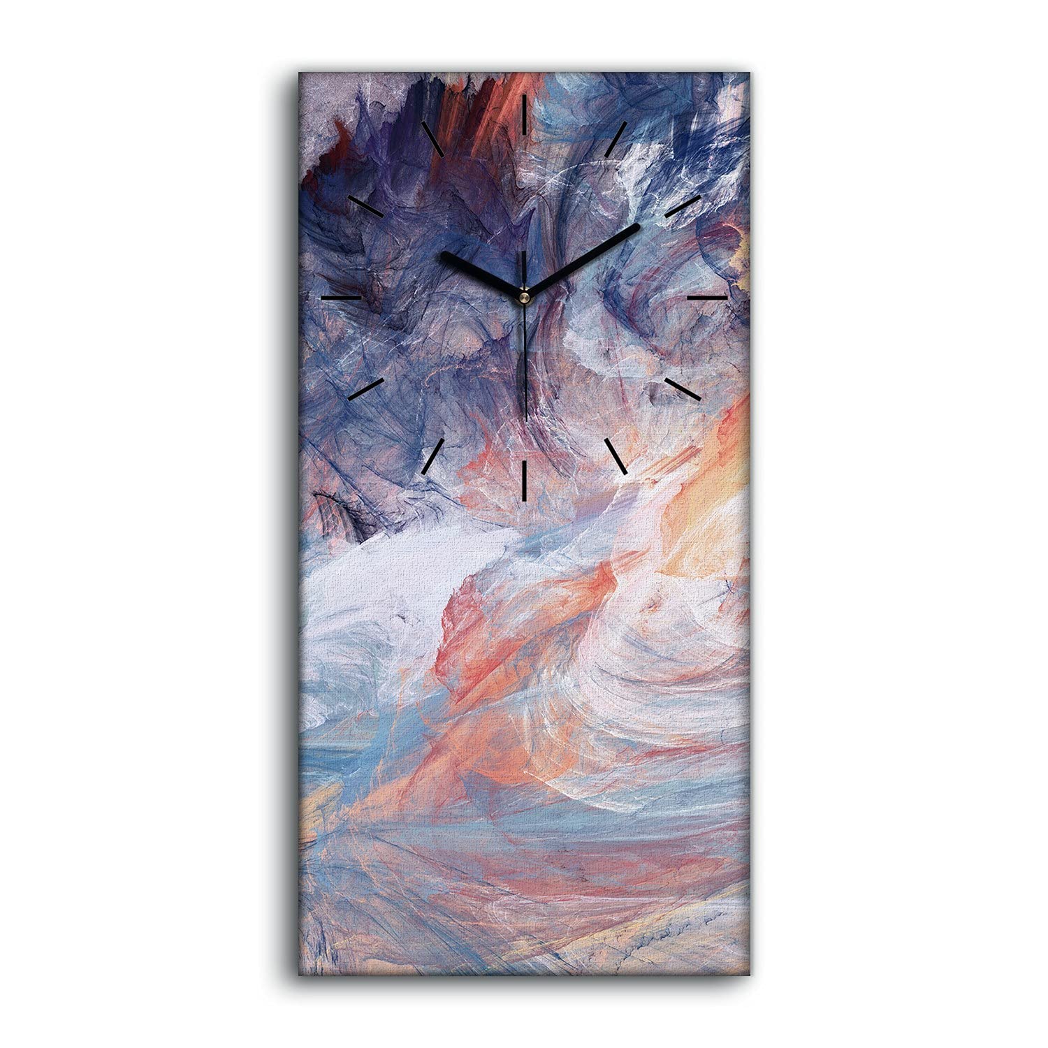 Horloge sur Toile Art Mural Abstrait Coloray Image Décoration
