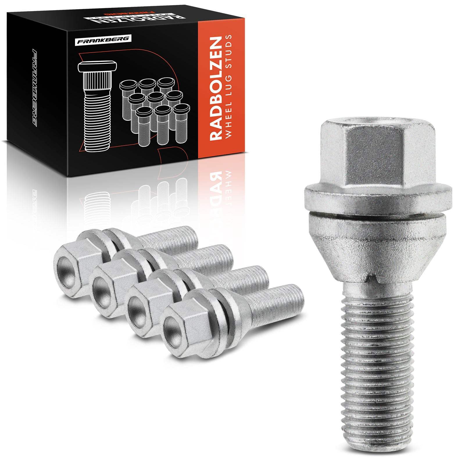Frankberg 5 x Wheel Bolt Wheel Bolts Compatible with S60 I 384 II 134 S80 I 184 TS XY S80 II 124 V60 I 155 157 II 225 227 1998-Today 31423735