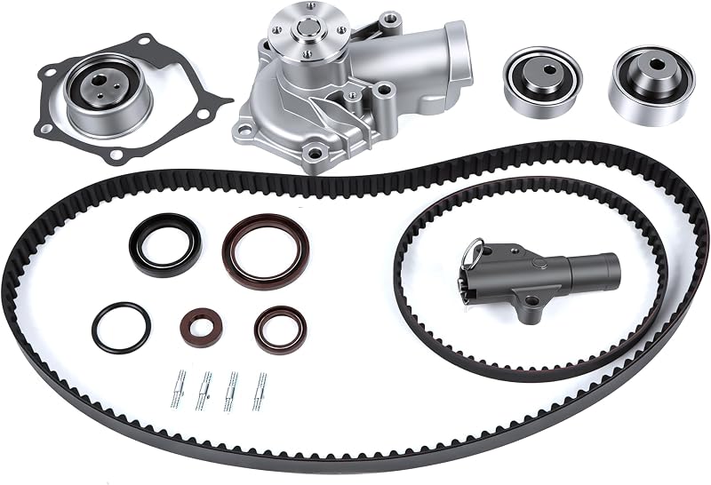 Kit de correia dentada com bomba d’água Daysyore para Mitsubishi Eclipse, Galant, Lancer e Outlander 2.4L 4G69 – 1 kit