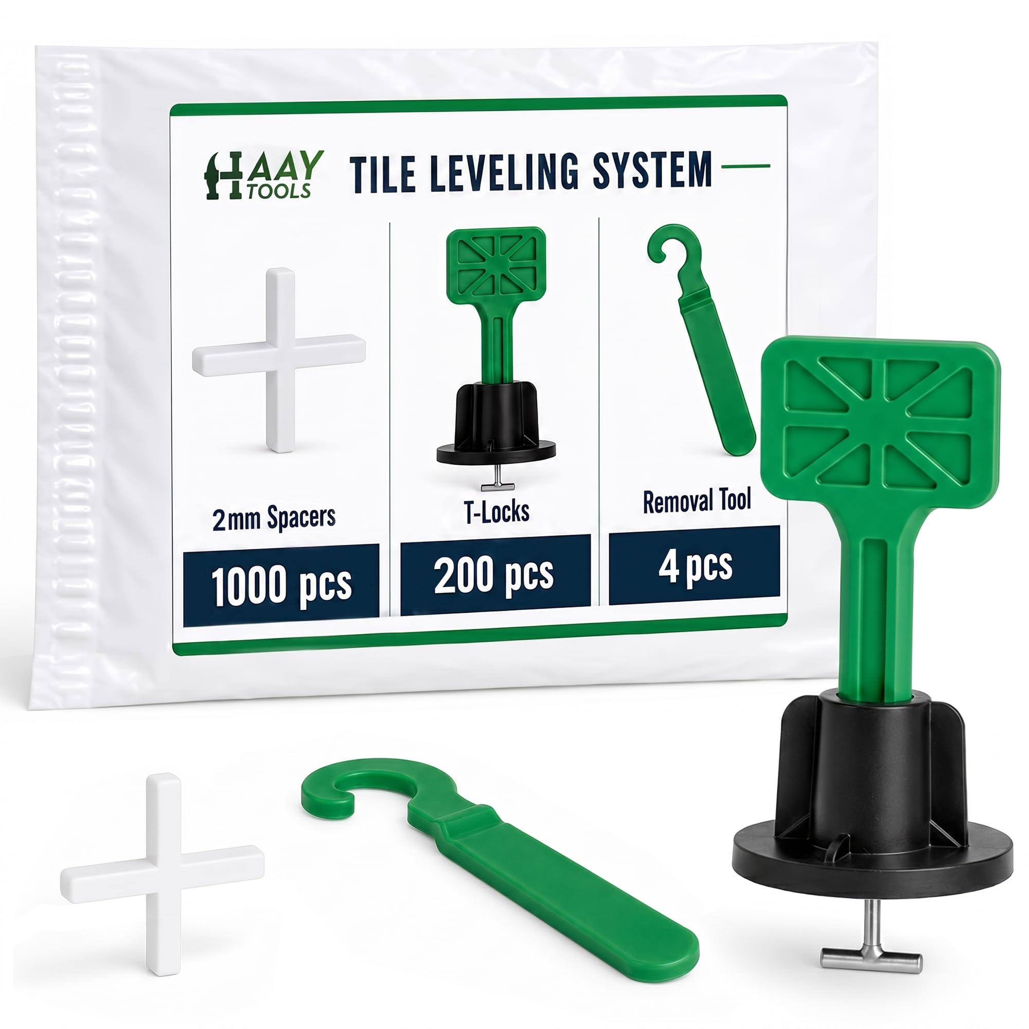 Tile Spacers and Levelers, Porcelain Tile Spacers with Tile Levelling Clips, Tile Leveling System for Floor and Wall Installation, Tile Spacers for Easy Alignment