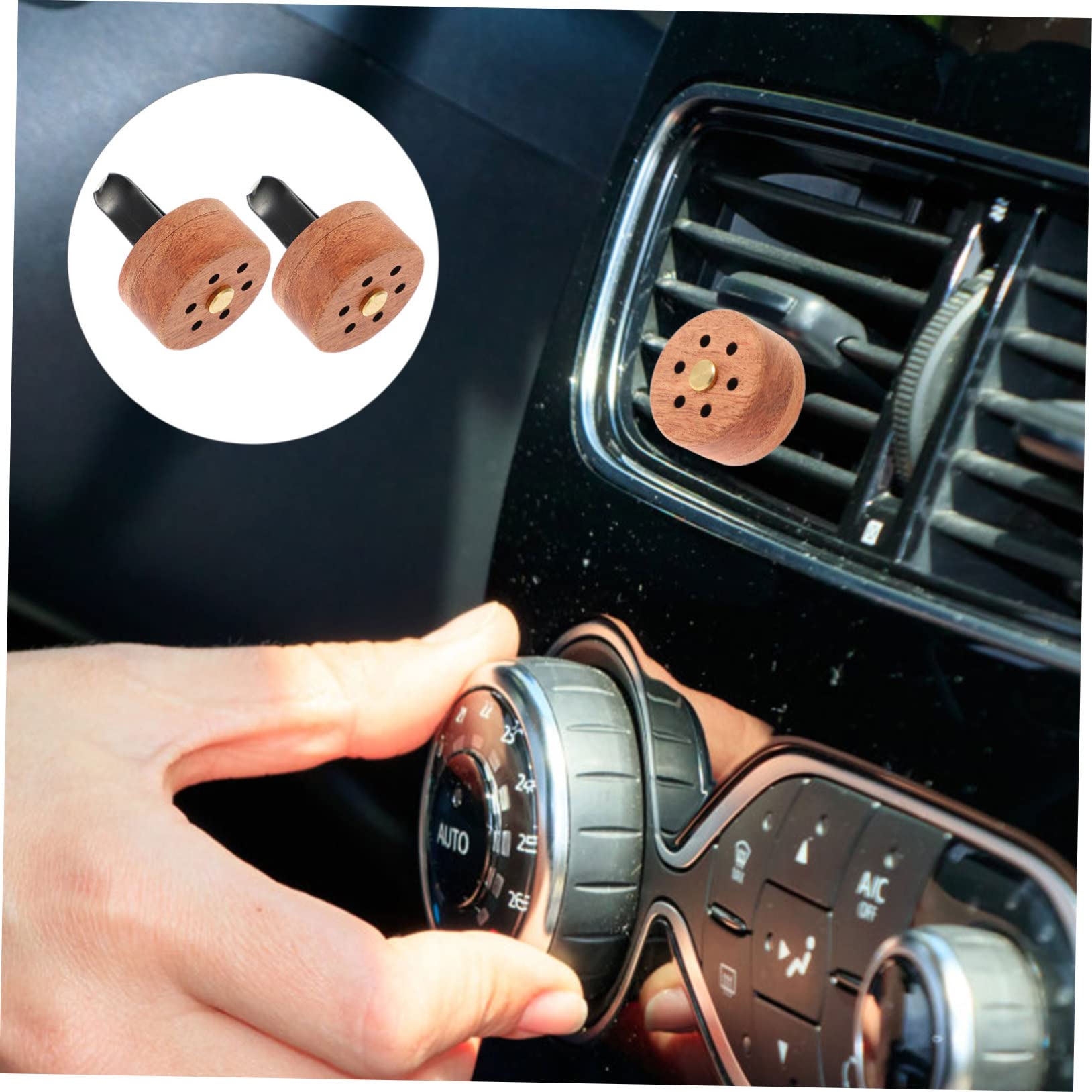 GLEAVI 4 Stück Auto Diffusor Öldiffusor-Entlüftungsclip Duftdiffusor fürs Auto Autoclip ätherische öle Duft Diffusor Diffusor Holz tragen Aromatherapie-Maschine Parfüm hölzern