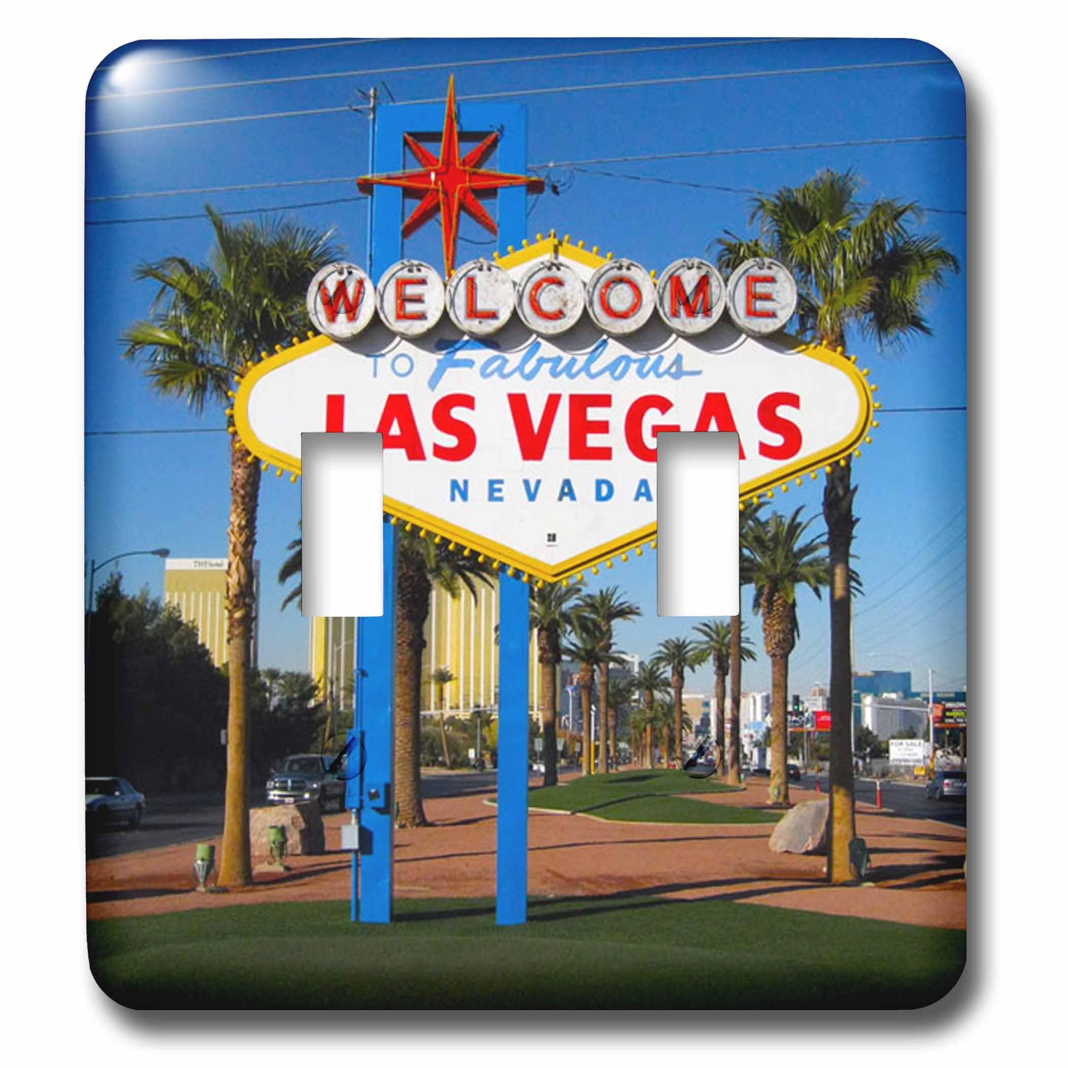 Double interrupteur a bascule Las Vegas 3dRose lsp_156501_2