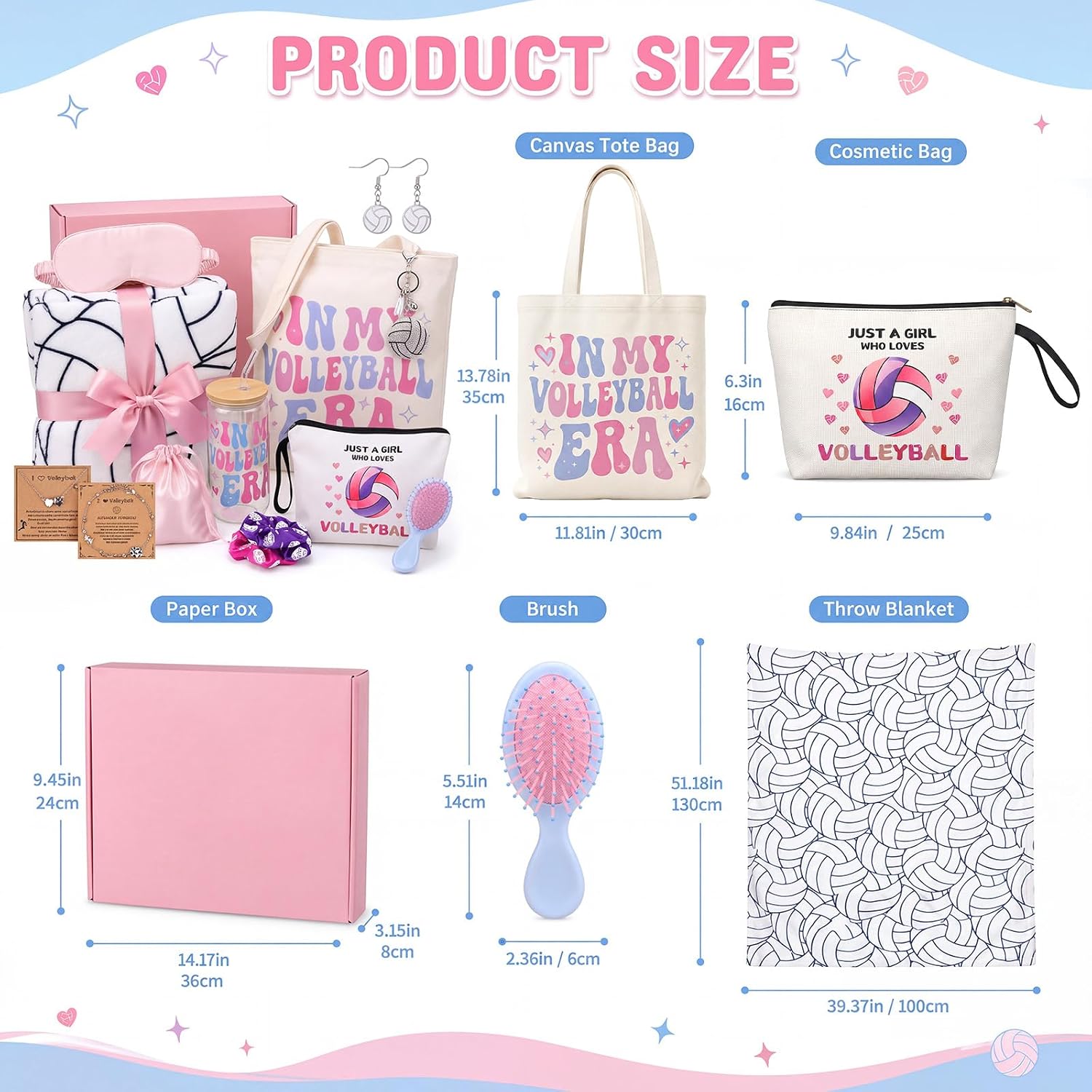 12 Pcs Volleyball Gifts Set for Women Team Players Birthday