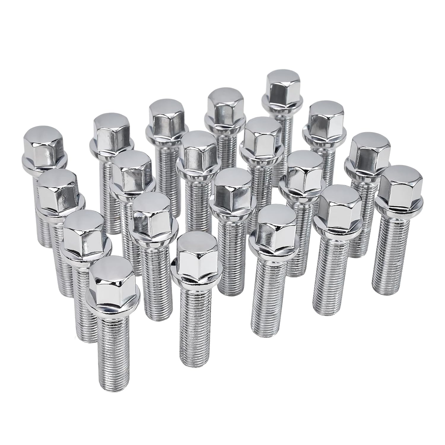 Hex Autoparts 20pcs 14x1.5 Lug Bolts Nuts Replacement for Mercedes Benz ML350 S500 GLK350 S550 CL500 GL450 CL63 AMG E400 GL350 GL550 ML500 S500 S600
