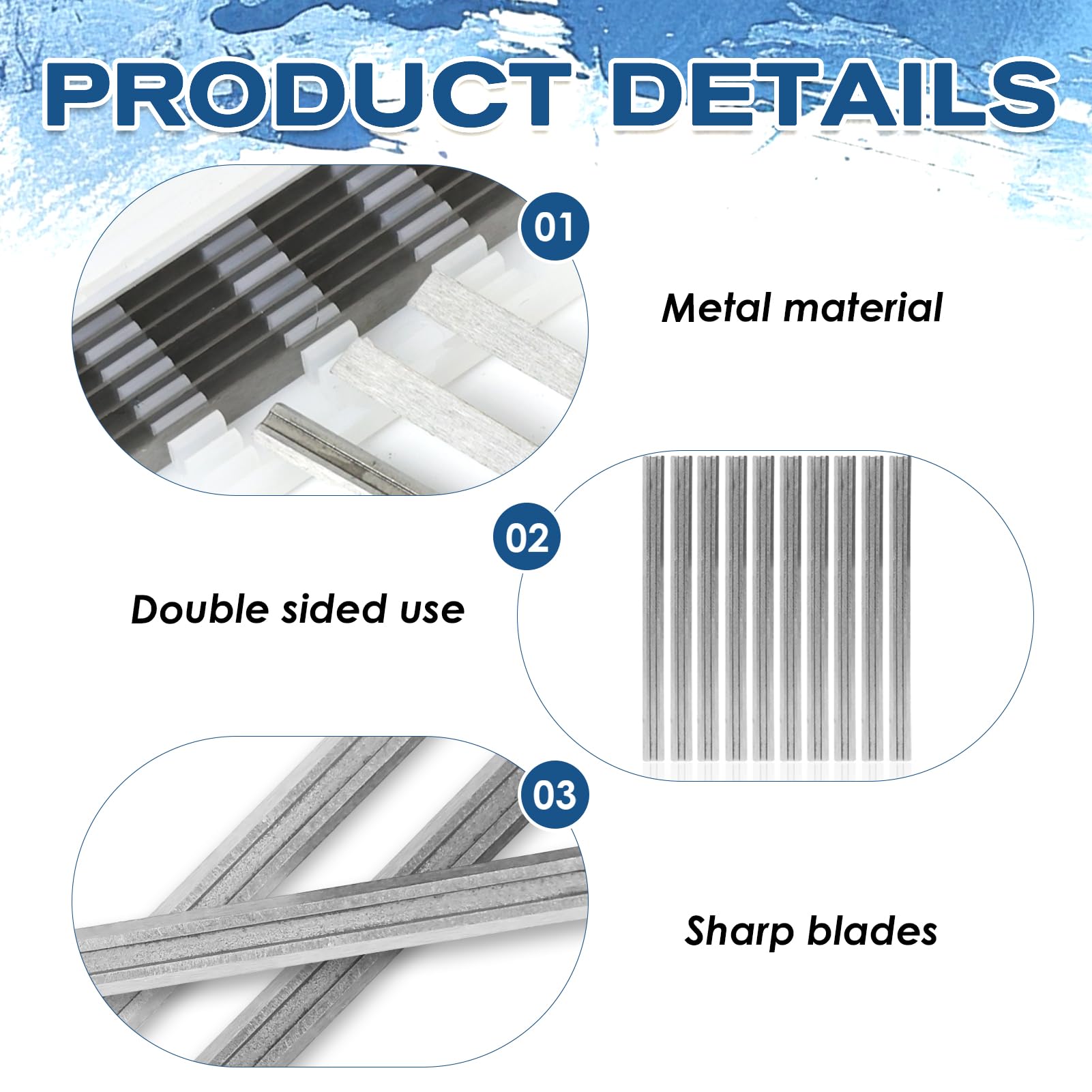 Planer Blades Replacement - Durable Carbide Blades -3