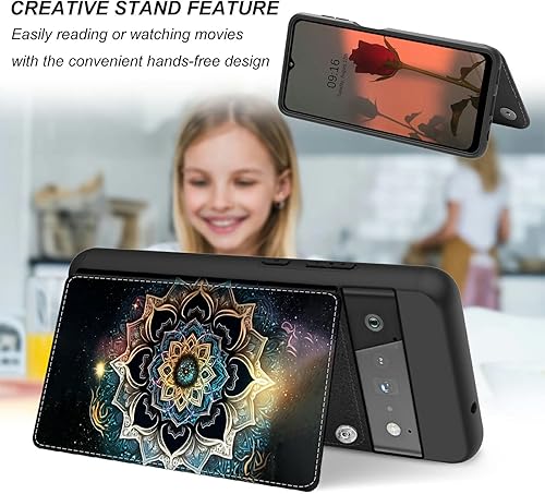 Miniatura 3 de Rossy Funda para Google Pixel 6 Pro para Pixel 6 Pro con tarjetero para mujeres y hombres, patrón mandragora de piel sintética, cierre magnético,