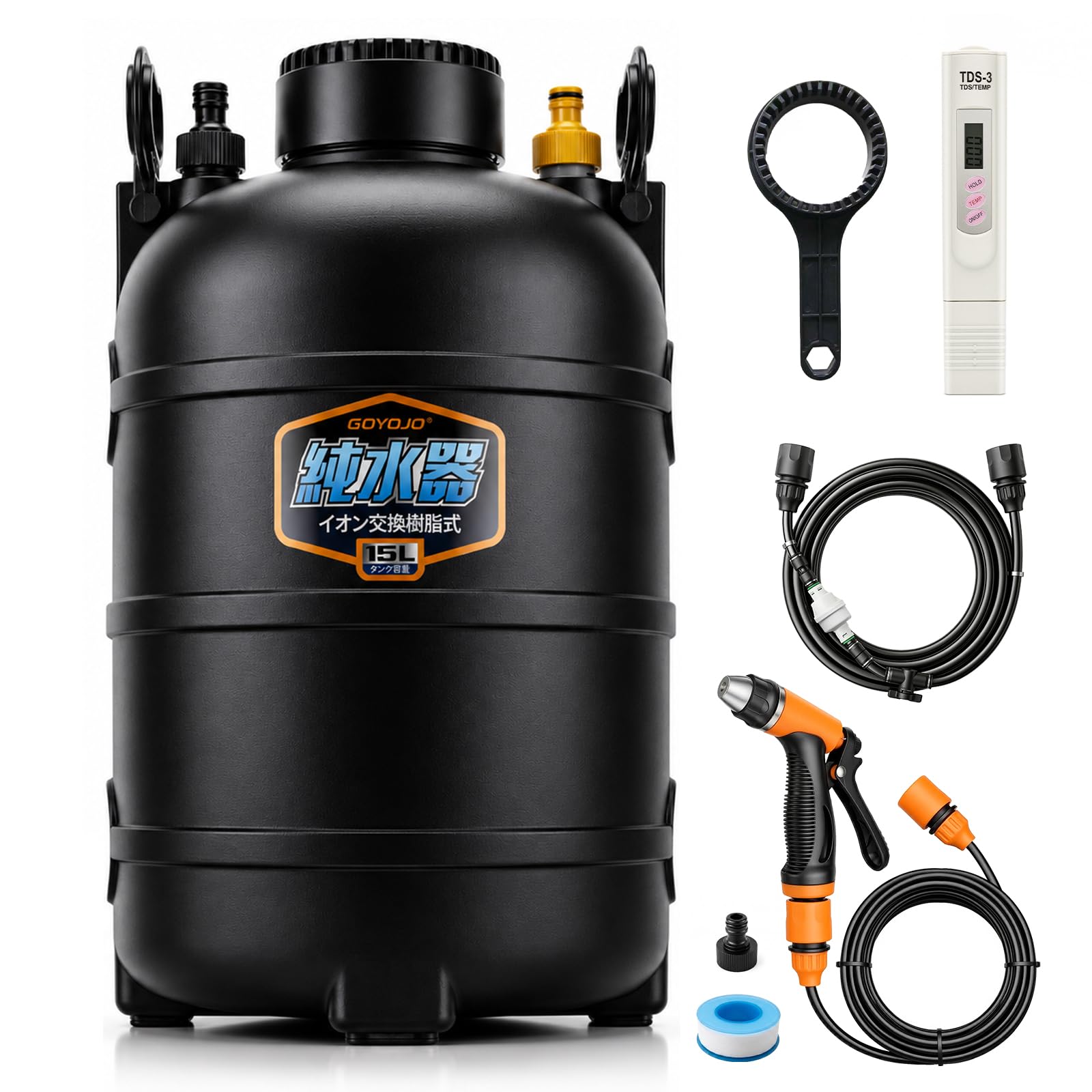 純水器 15L イオン交換脂内蔵 洗車用 TDSメーター付き 車 バイク対応 Amazon.co.jp: GOYOJO 純水器 15L イオン交換樹脂内蔵 洗車用 TDS