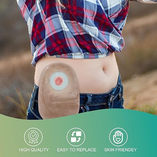 Miniatura 5 de VLOOKUP 20 bolsas de colostomía, suministros de ostomía, bolsas de ostomía cerradas de una pieza para el cuidado del estoma de ileostomía
