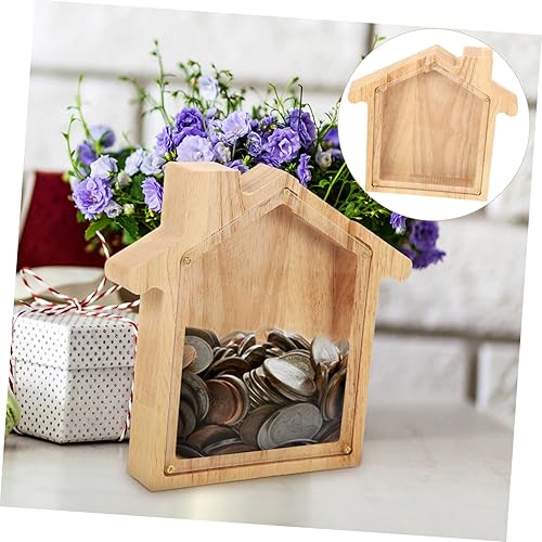 Miniatura 8 de SAFIGLE Hucha de estrellas retro para decoración del hogar, decoración de estrella, decoración de madera, arte de pared de madera, banco de monedas,