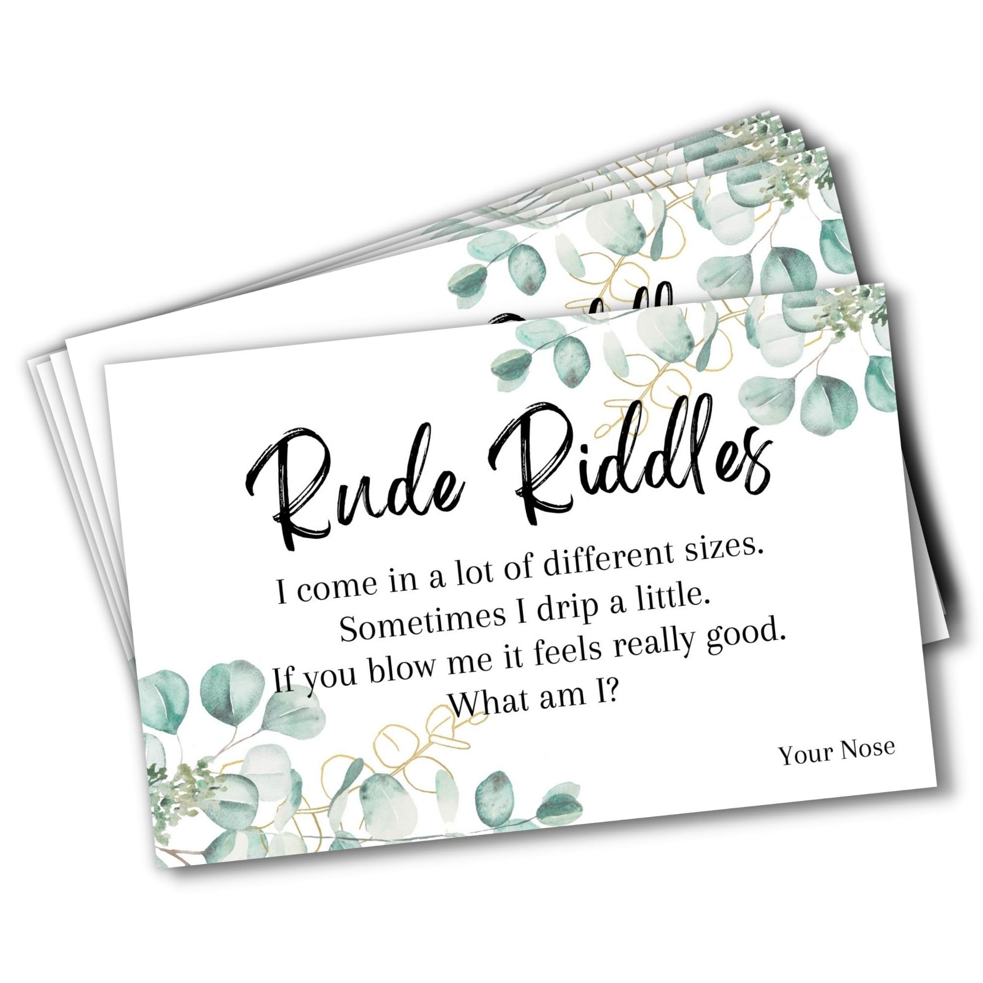 Rude Riddles Hen Party Game, Wedding Table Game, for Bridal Shower, Bachelorette Party, Birthday Party, Funny Riddle Game